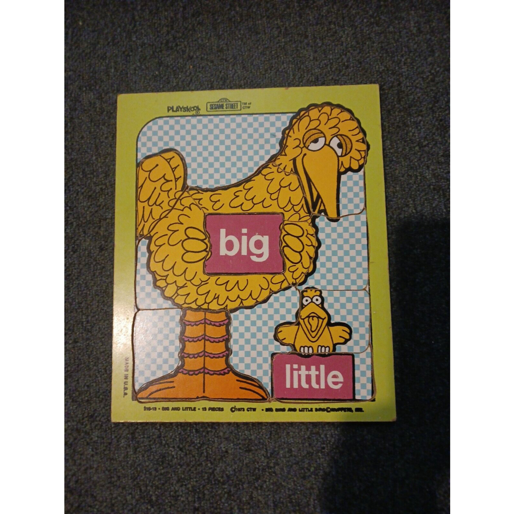 Playskool Sesame Street Big and Little Bird Wooden Puzzle
